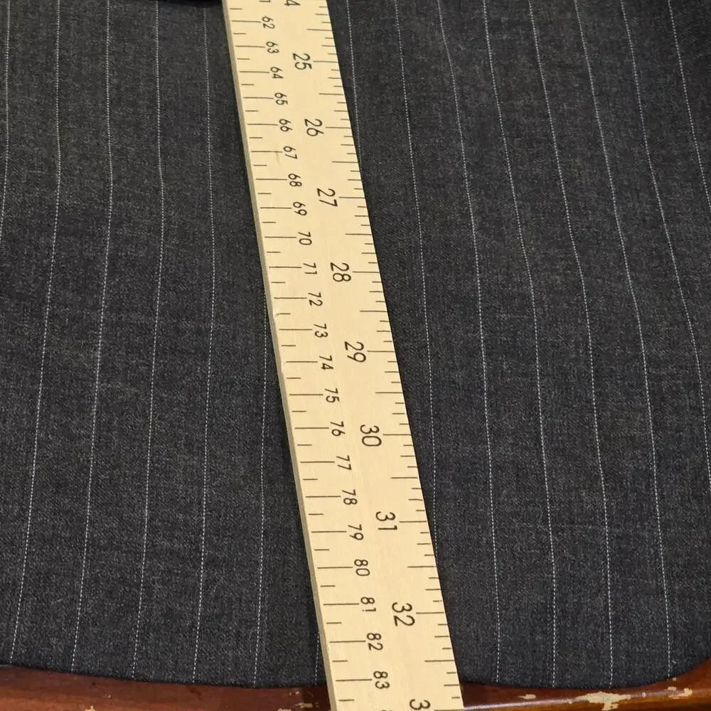 Joseph & Feiss International 100% Wool Charcoal Pinstripe Suit Jacket Blazer